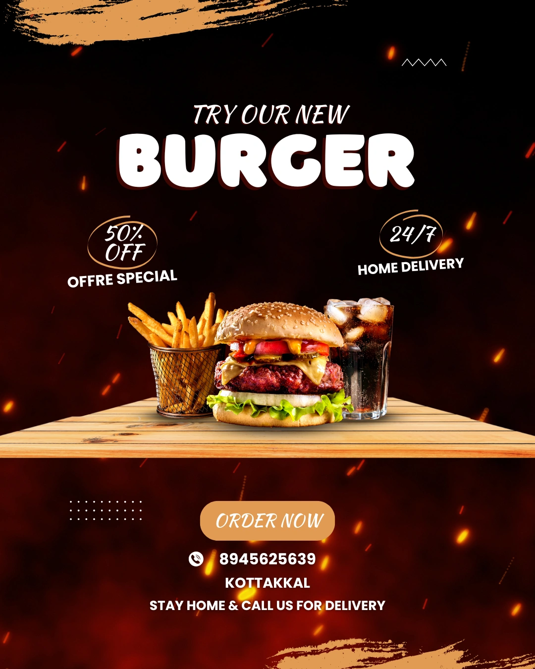 Burger Promo — 50% Off